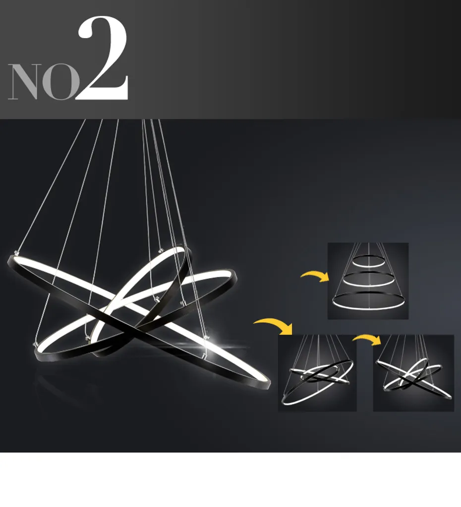 Eurotondisplay 2130-3 Black Lampada LED 108W 70cm Dimmerabile - 5