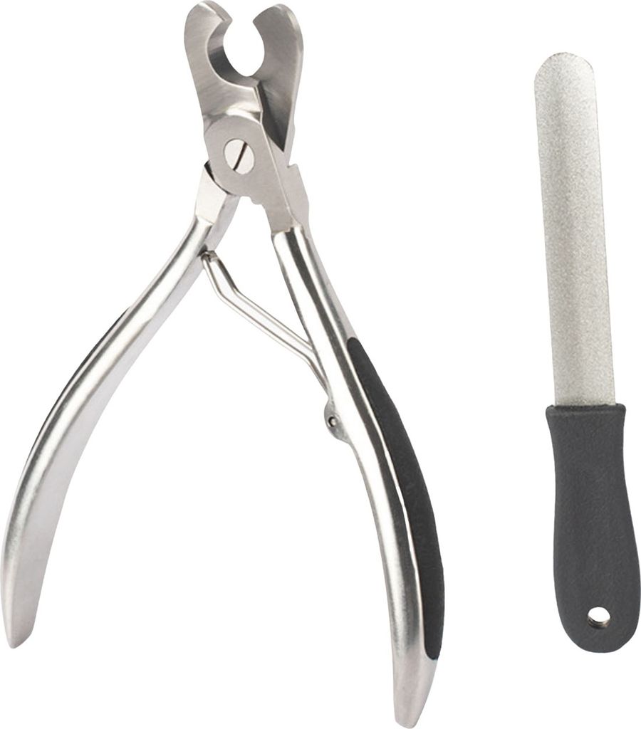 Weit geöffneter Hunde-Krallenknipser, rasiermesserscharfer Hundekrallenschneider mit Nagelfeile, robuster Haustier-Krallenschneider aus Edelstahl ...