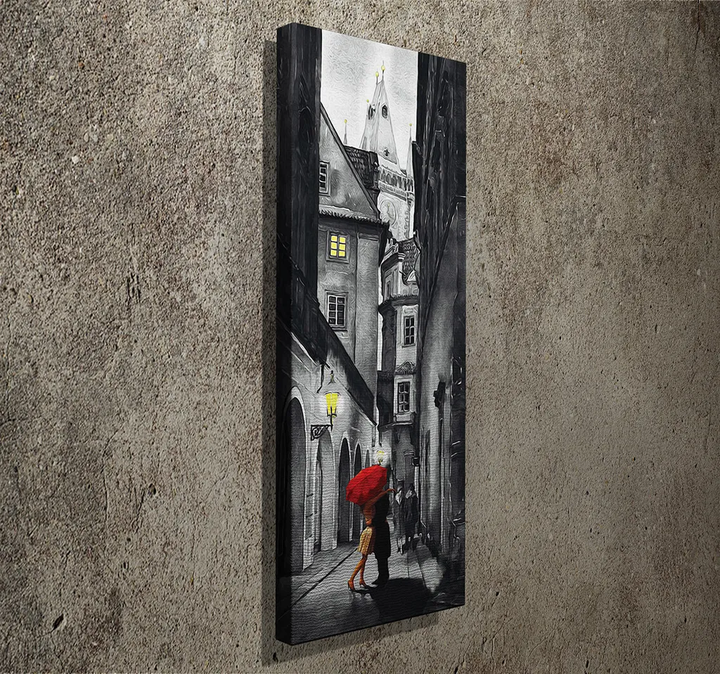 Wallity PC081-SYM3293 Tableau sur Toile Coloré 30x80cm Déco Murale