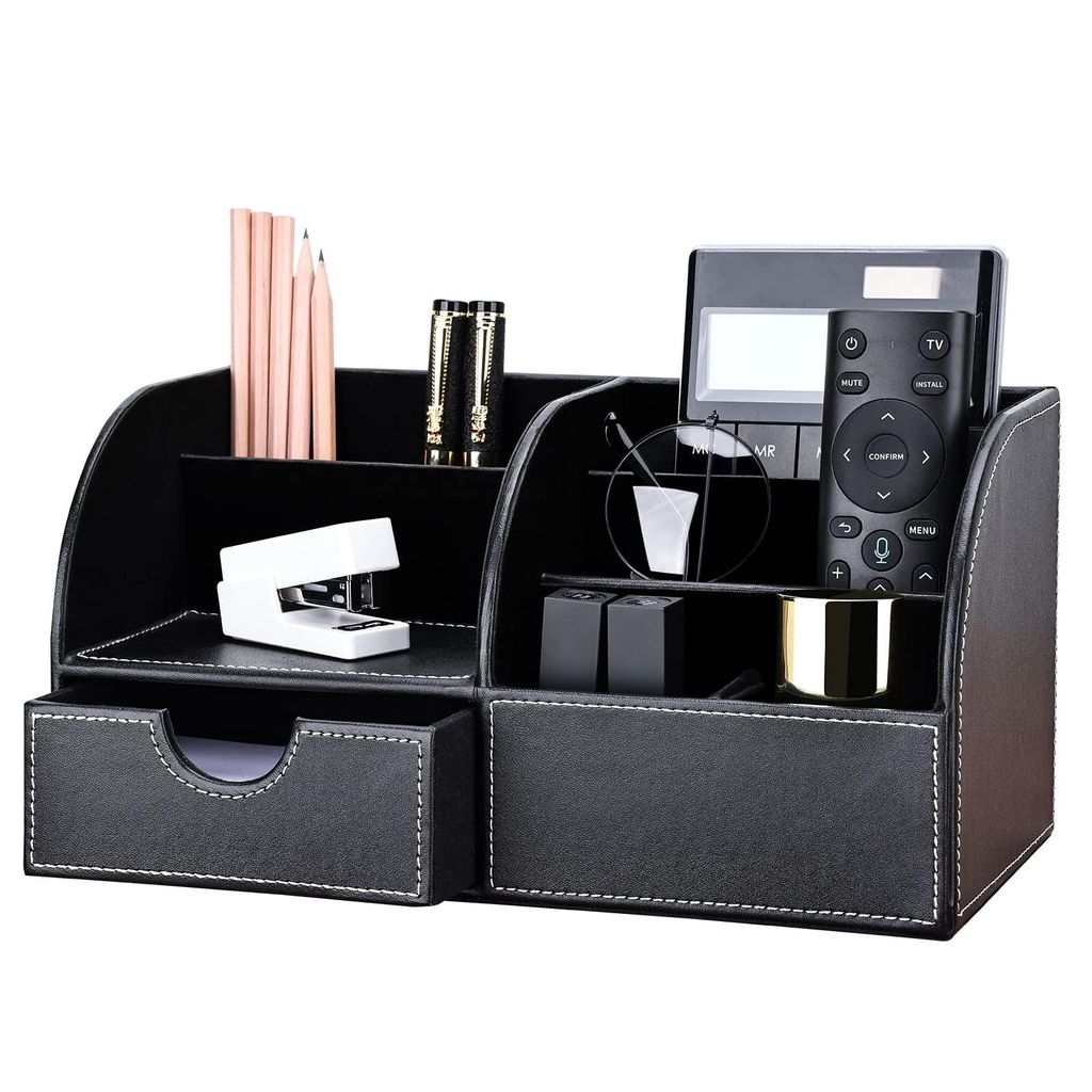 Büro Schreibtisch Organizer Ordnungssystem Tisch Organizer Kunstleder Stiftehalter Stiftebox Stifteköcher Multifunktionale Bürobedarf