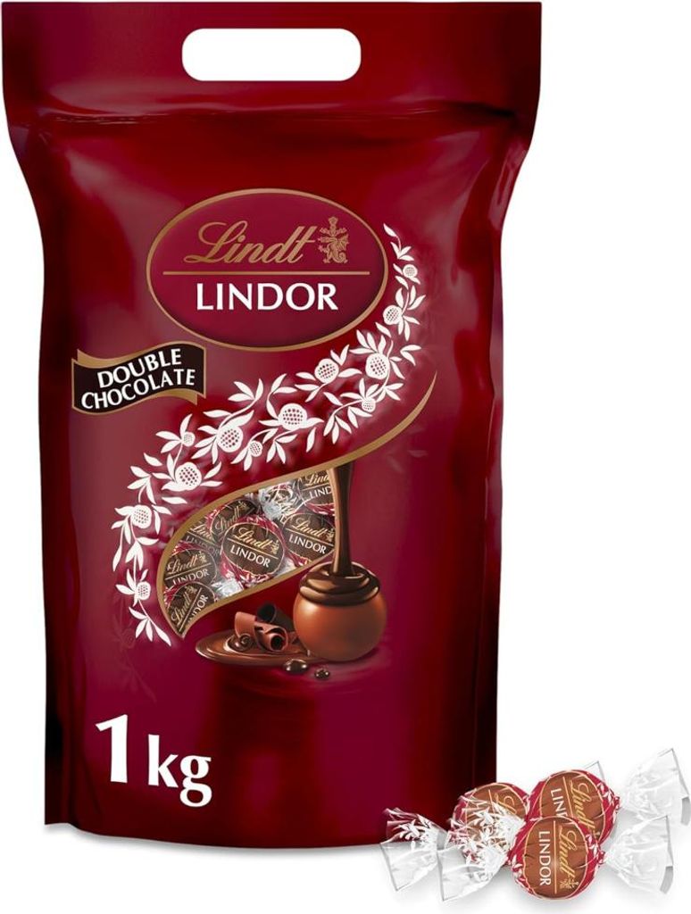 Lindt Lindor Podwójna czekolada mleczna opakowanie 1000g Zdjęcie produktu 