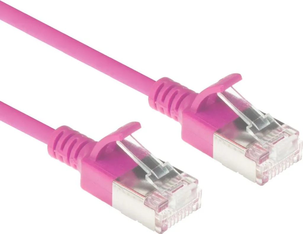 Cavo Ethernet CAT6A Slim Rosa 0.5m ACT DC7400 U/FTP 10Gbps LSZH