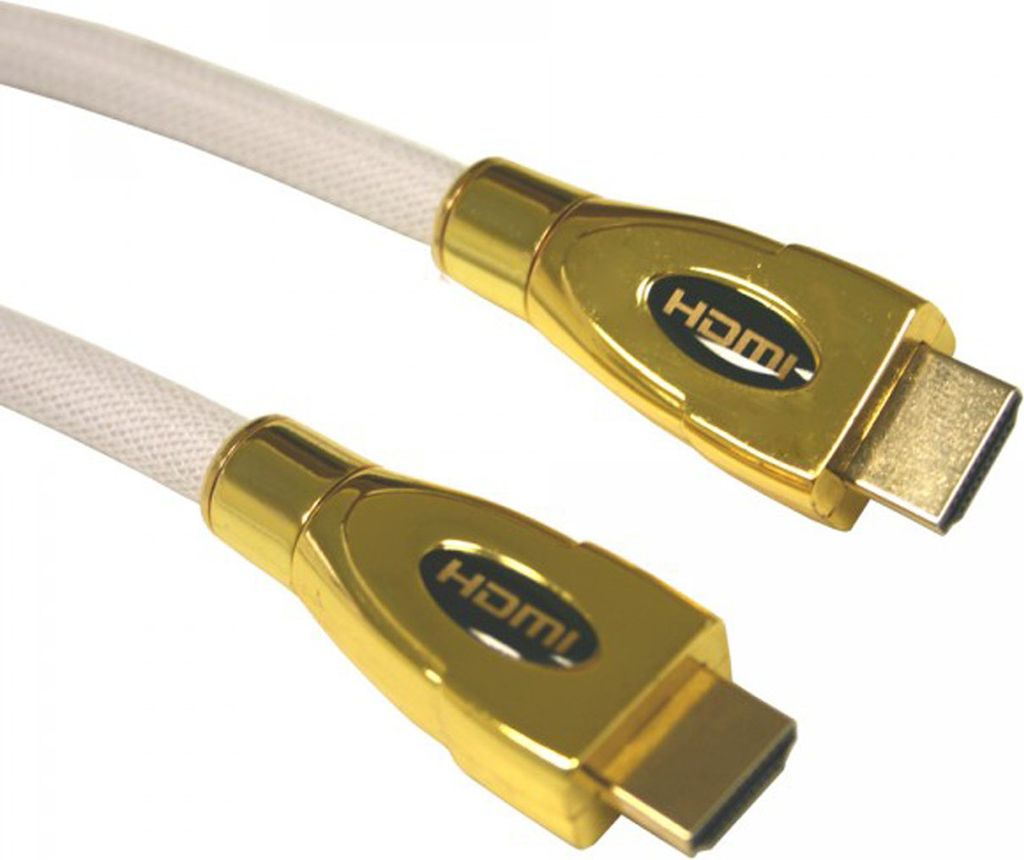PremiumX 1m HDMI Kabel 1,4 High Speed HDMI Cable Weiss Vergoldete Stecker FULLHD 3D Ultra HD TOP !!!