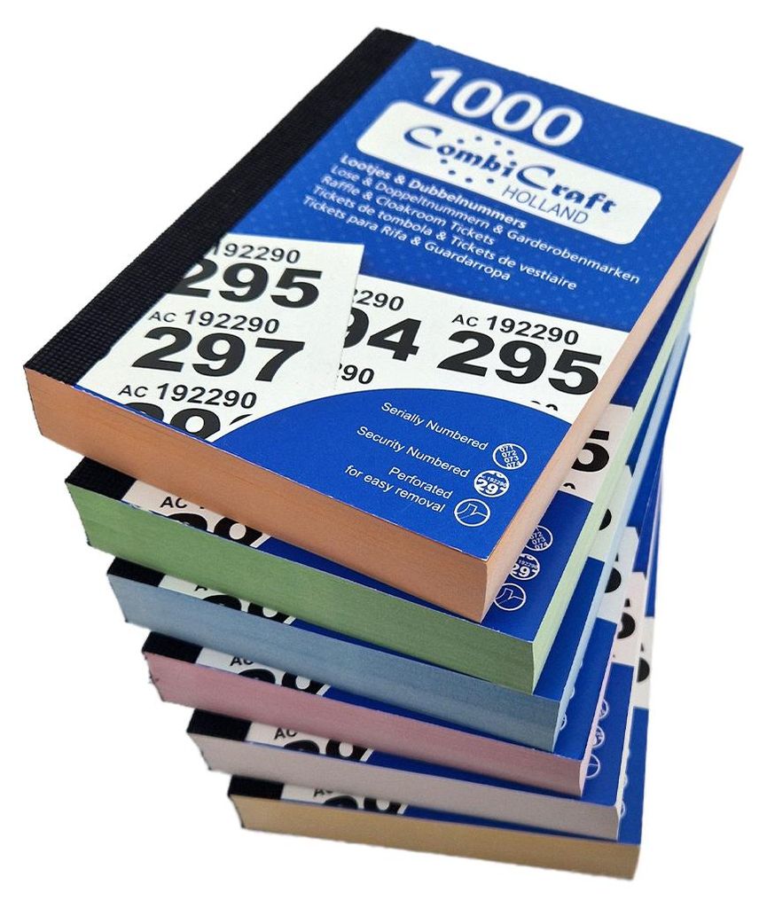 Carnet de Tickets Vestiaires, Tombola, Passe-partout et Bloc vendeur ASK Distribution