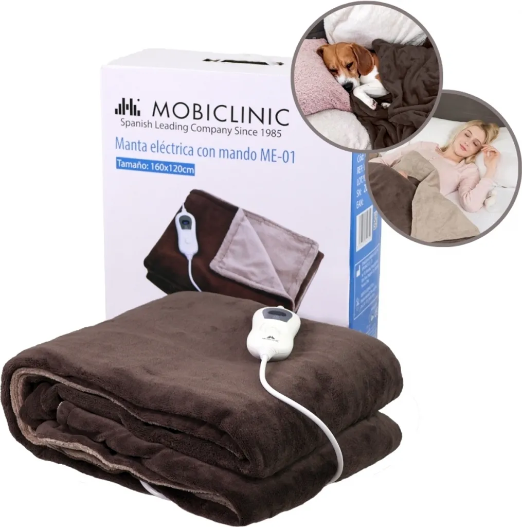 Couverture Chauffante Électrique Douce Mobiclinic 160x120cm pour Lit