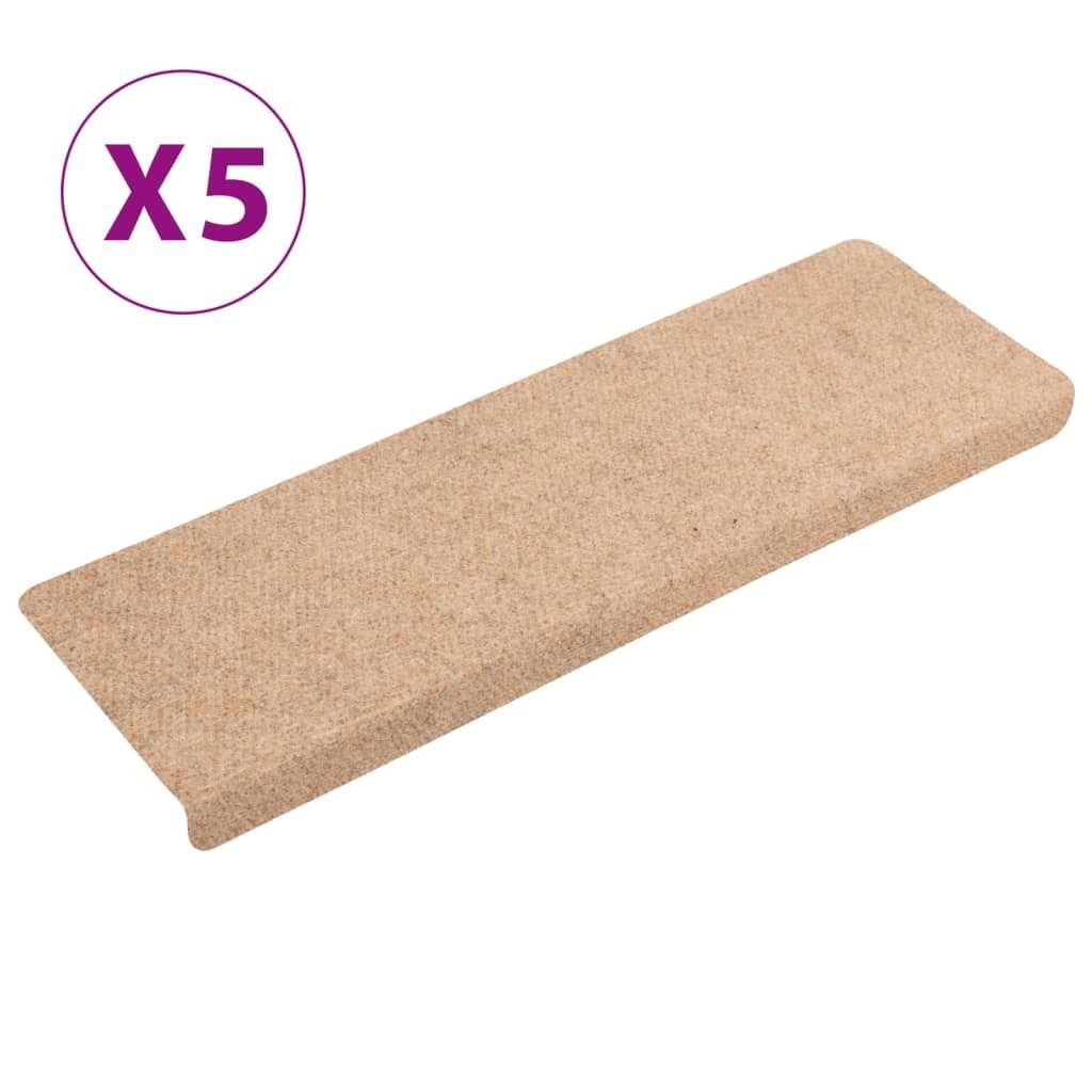 Stufenmatten Selbstklebend 5 Stk. 65x21x4 cm Hellbraun Produktbild 