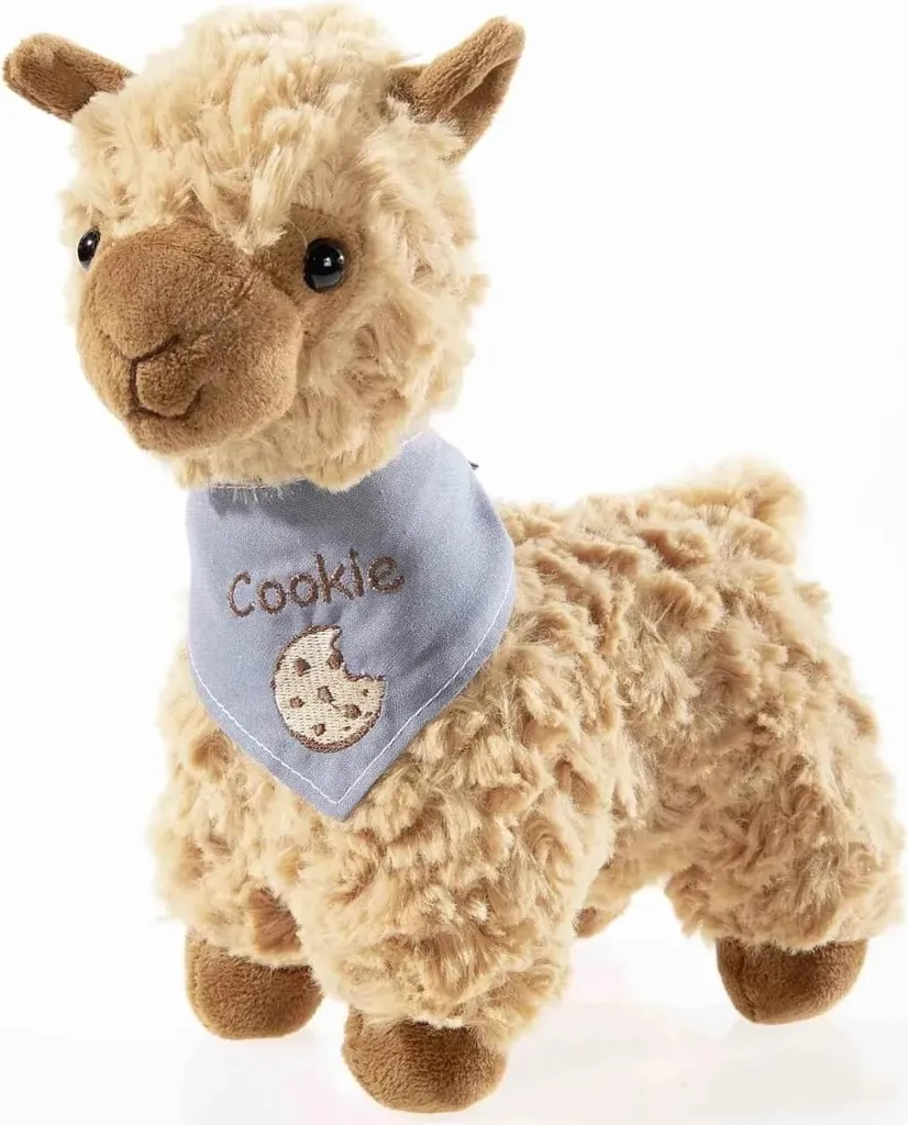 KUMA Lama Cookie Marron Clair : Peluche Ultra Douce Style Bohème