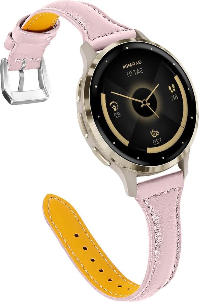 INF Schlankes T-Form Leder Uhrenarmband für Garmin Venu 3S/Huawei GT4/5/6 41mm/42mm Rosa