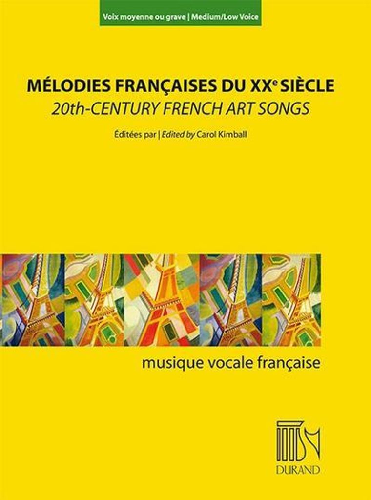 Mélodies françaises du 20e sièclepour voix moyenne ou grave et piano