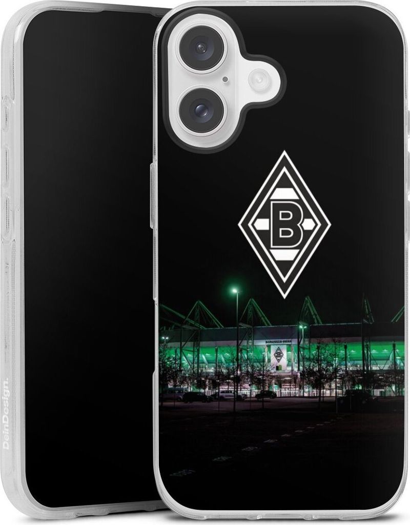 DeinDesign Handyhülle für Apple iPhone 16 Silikon Hülle Case Smartphone Schutzhülle Borussia Mönchengladbach Offizielles Lizenzprodukt Stadion