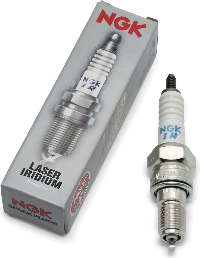 Zündkerze NGK CR9EHI-9 Iridium-Zündkerze entstört, 19,0mm Langgewinde Ø 10,0mm Hex 16,0mm, Elektrodenabstand 0,90mm, Wärmewert 9, 6419