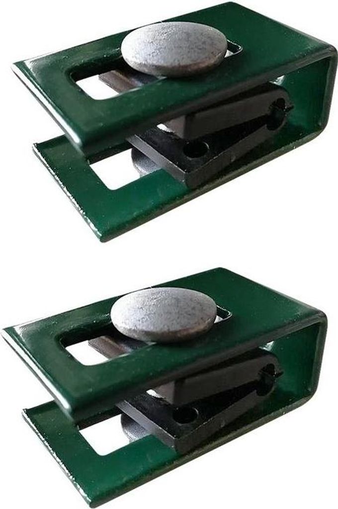 2x Zaun Befestigungsklammer L 43 Gittermattenhalter für Doppelstabmattenzaun