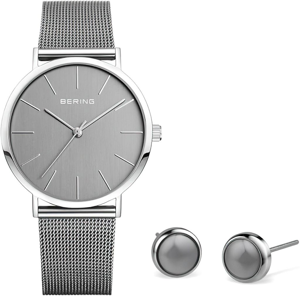 BERING Damen Set mit Analog Quarz Armbanduhr und Ohrringen Produktbild 