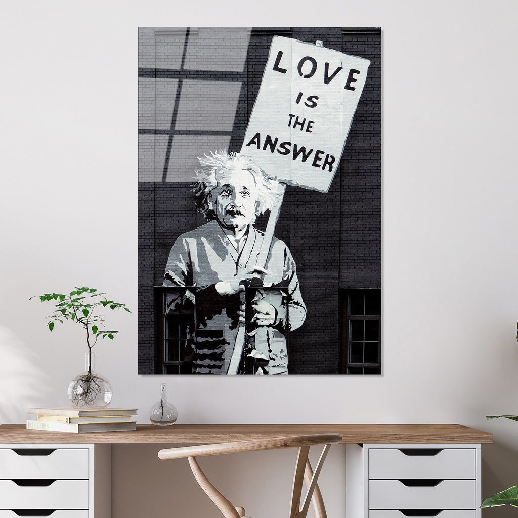 Wallity, UV-071 70 x 100, Dekorative Malerei aus gehärtetem Glas, 100 % gehärtetes Glas, Mehrfarbig, 70 x 100 cm