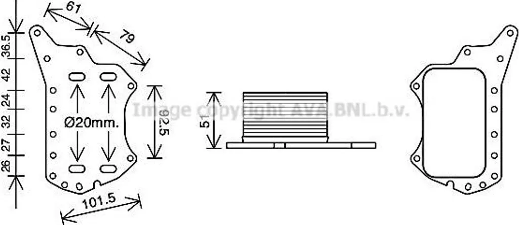 Radiateur d'Huile Moteur pour Renault Espace et Megane OE 6221800011 AVA