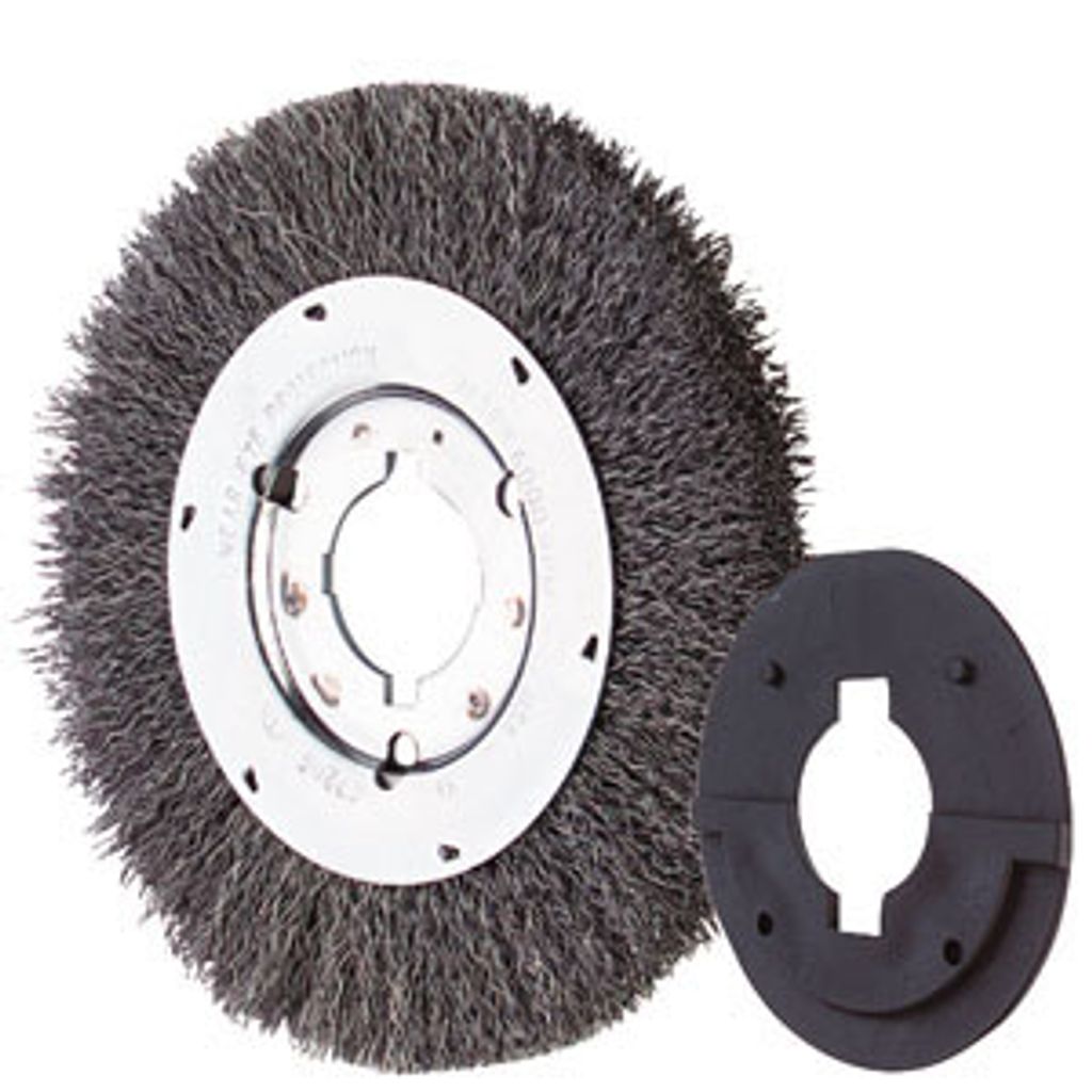 PFERD TOOLS Rundbürste schmal ungezopft RBU Ø150x16xvariable Bohrung SiC-Filament-Ø0,90 Korn 180 2 Stk