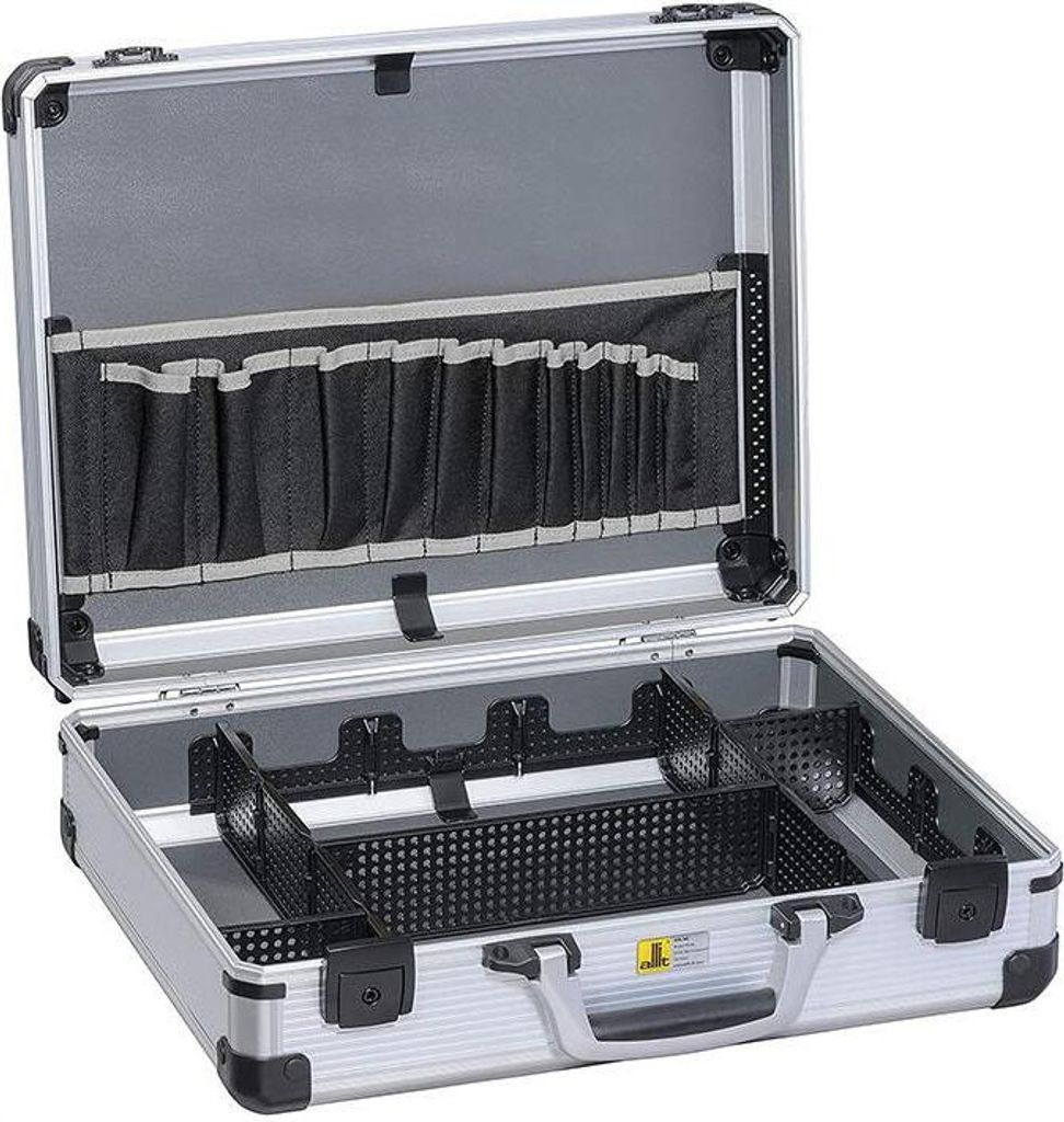 allit Werkzeugkoffer AluPlus Tool >C< 44, silber unbestückt, Alu-Rahmen mit C-Profil, stabile, abschließbare - 1 Stück