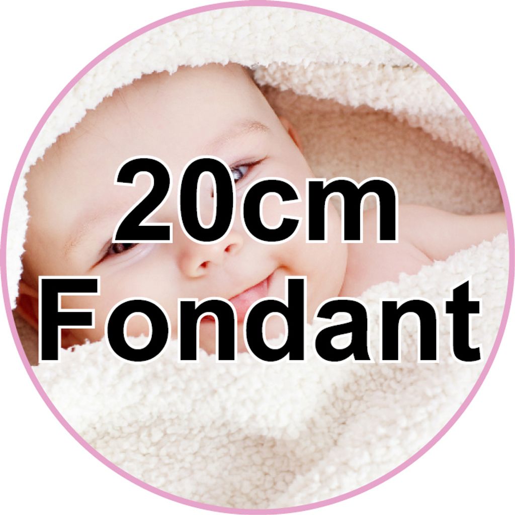 Tortenaufleger individuell - rund 20cm Fondant Produktbild 