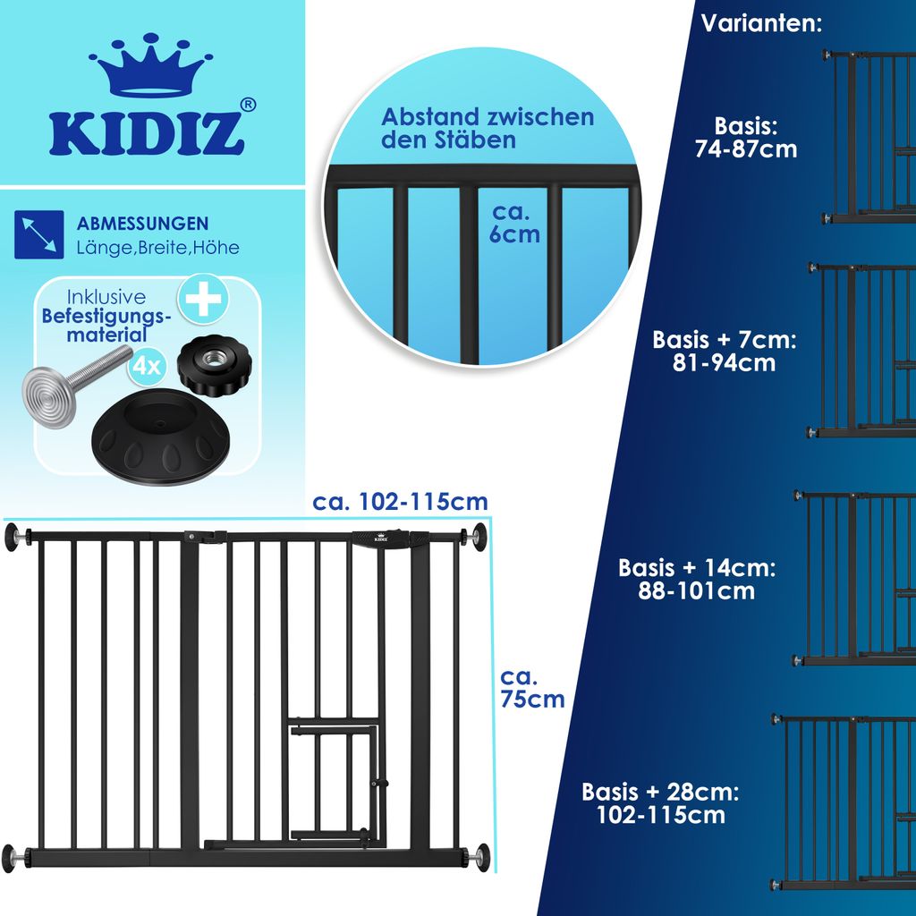 KIDIZ® Türschutzgitter Absperrgitter Treppengitter Produktbild 7