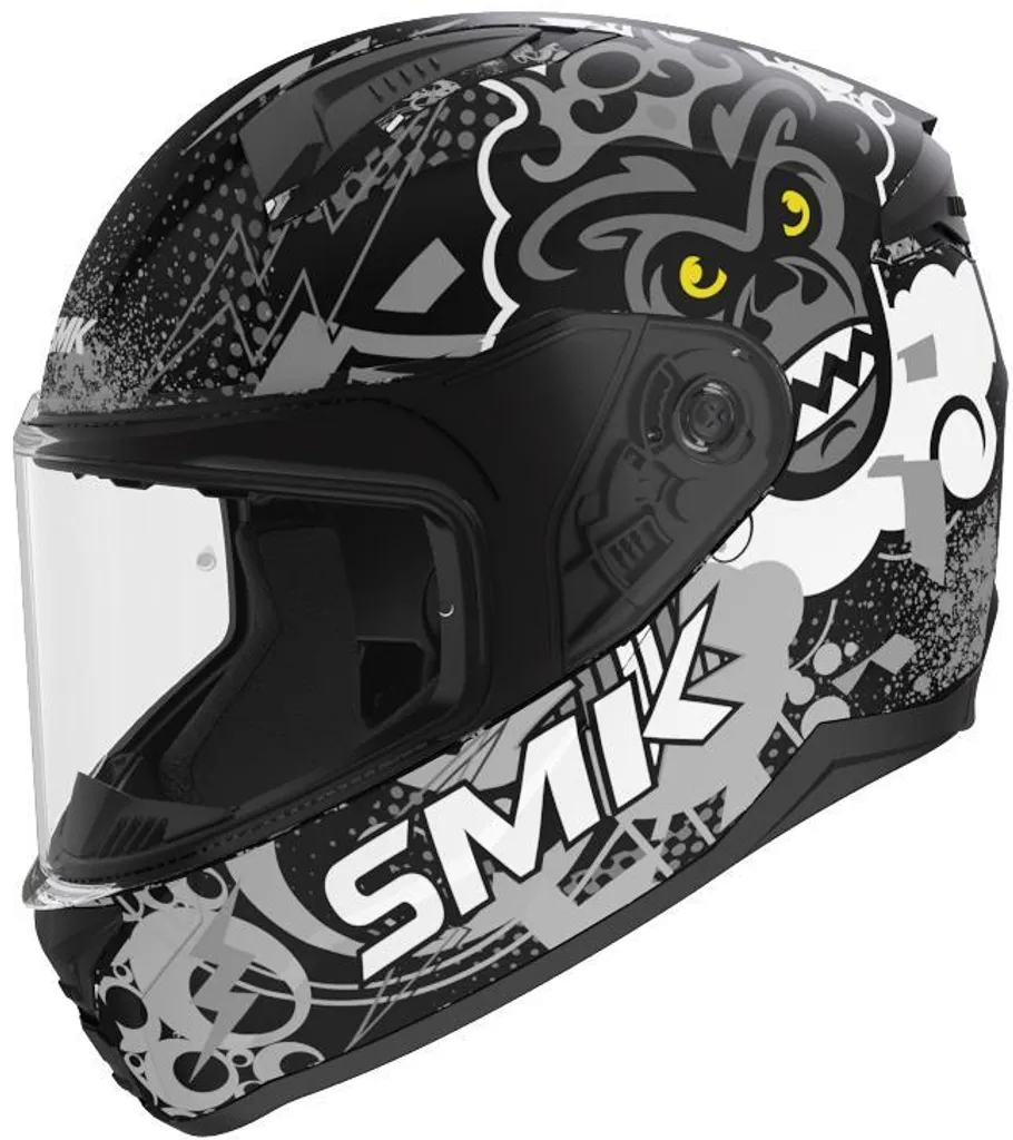Casque SMK Bionic Kids Chimpz Noir Mat Anthracite Taille 48 cm