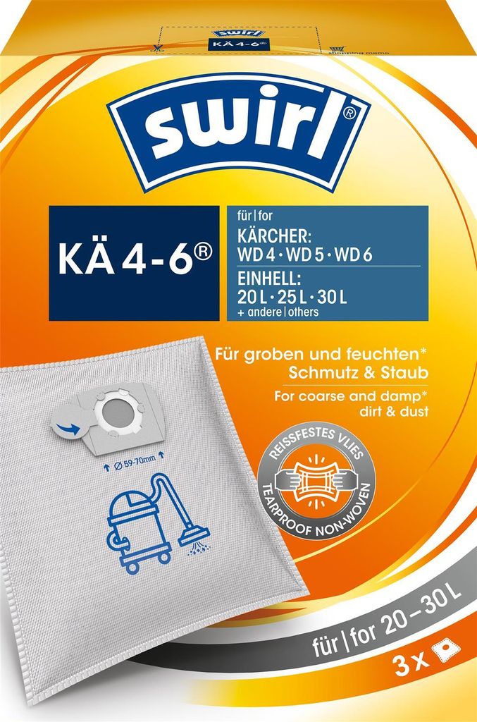 Staubsaugerbeutel KA 4.0-6.0  Kärcher/ Einhell (20-30 Produktbild 