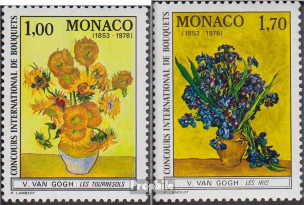 Briefmarken Monaco 1978 Mi 1345-1346 (kompl.Ausg.) gestempelt Floristen