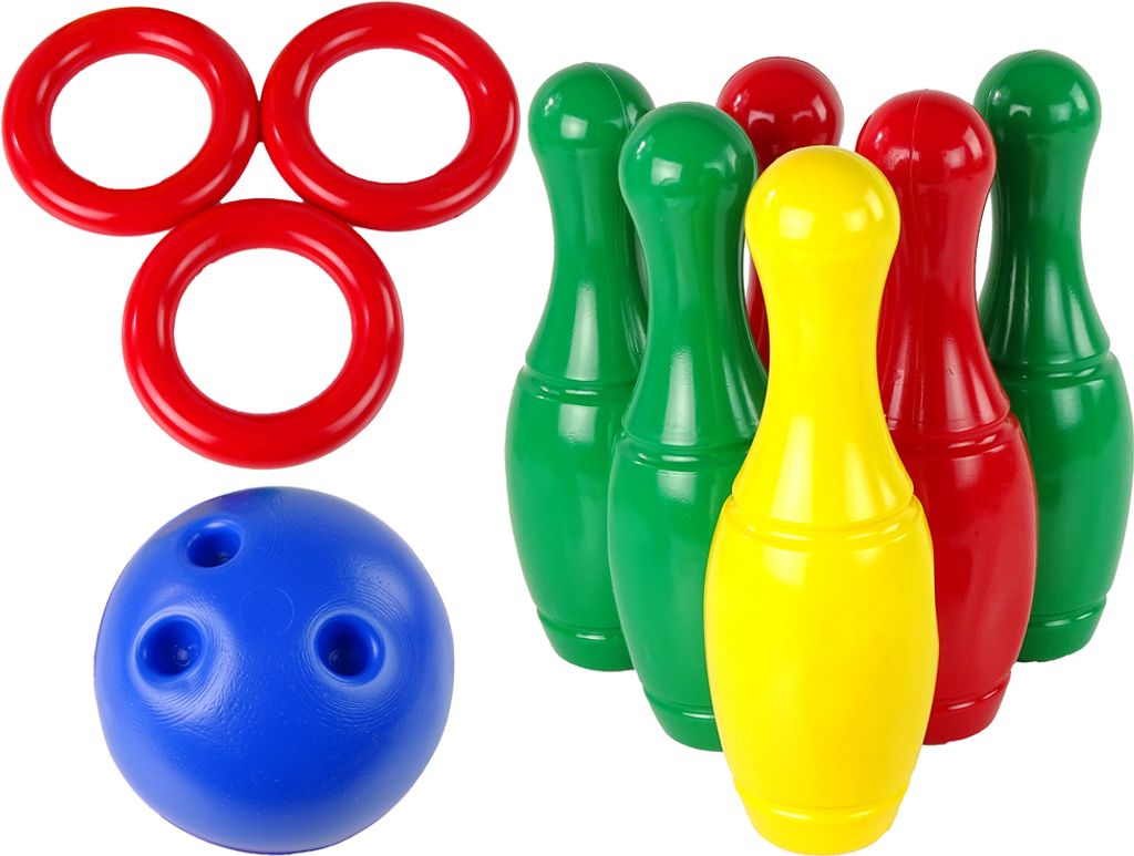 Bowling-Set für Kinder ab 1 Jahr mit 6 stapelbaren Kegeln, Produktbild 