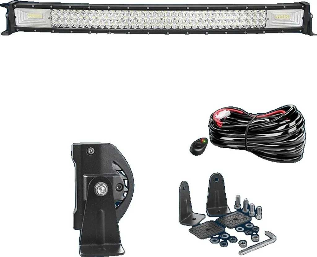 Barra LED Curva 32" 180W/405W IP67 Impermeabile + Cablaggio Pronto