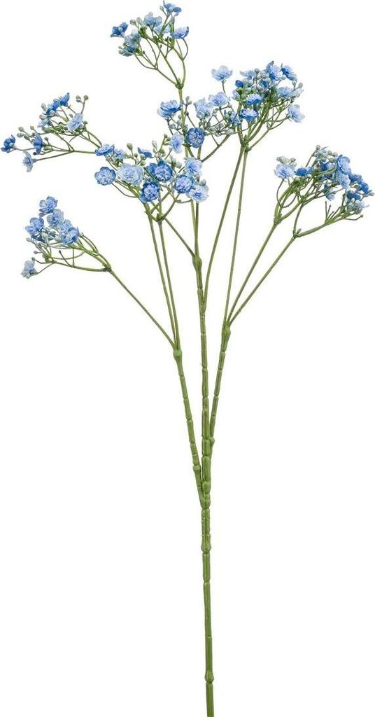 artplants.de Dekozweig Schleierkraut LITAGO, blau, 70cm, Ø1,5cm - Kunstzweig