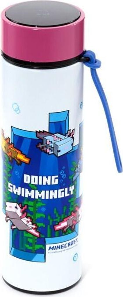Minecraft Axolotl Thermosflasche, Edelstahl, 450 ml