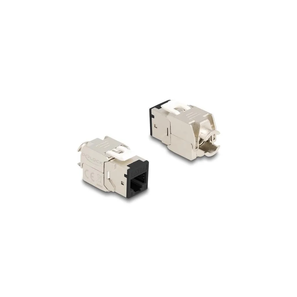 Module Keystone RJ45 Delock vers LSA Cat.6A blindé sans outil noir - 2