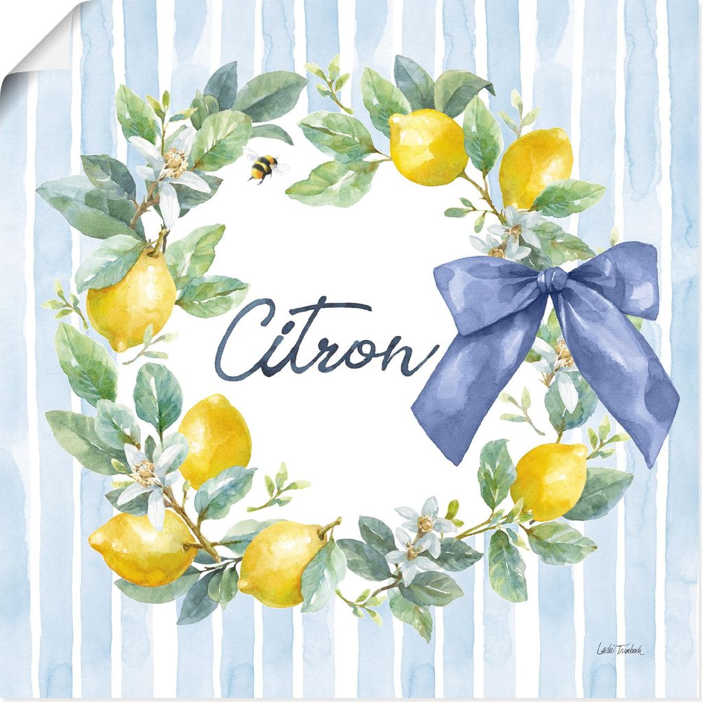 ARTland Poster Le Citron III Größe: 50x50 cm