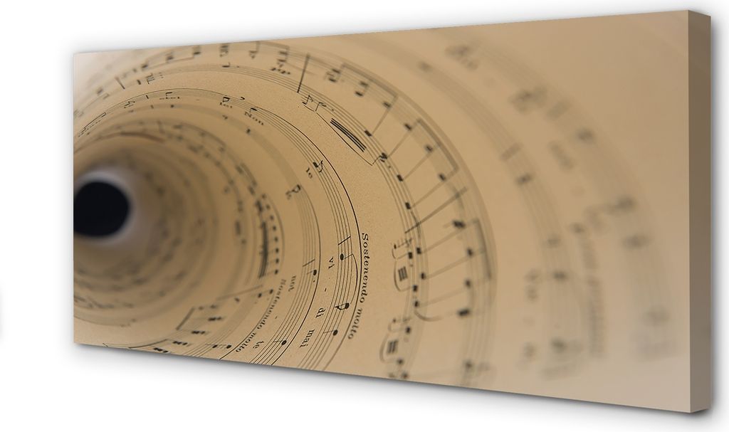 Leinwandbild 140x70 Wandkunst Farbe Gitarrennoten