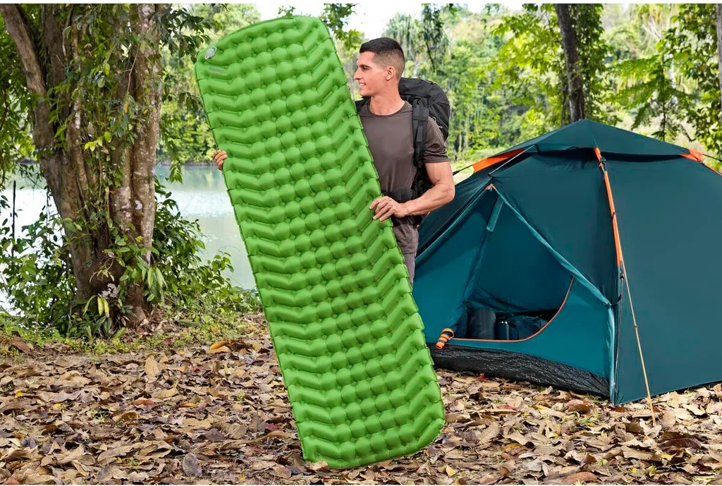 Lit gonflable d'appoint Air Bed Bestway bleu 1 place pour camping et maison