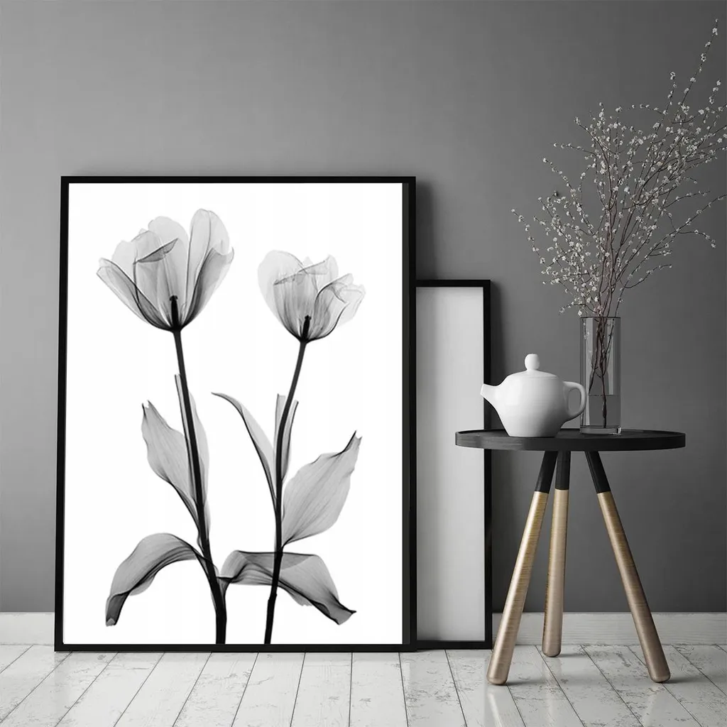 Poster fleurs encadré 53x73 cm P1042 - Solution déco murale prête à poser - 3
