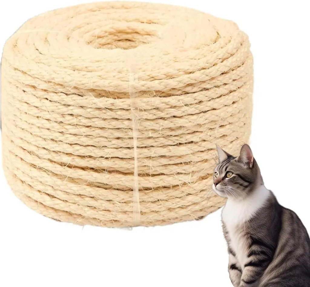 Corde en sisal 8 mm x 50 m : fini les meubles griffés par votre chat
