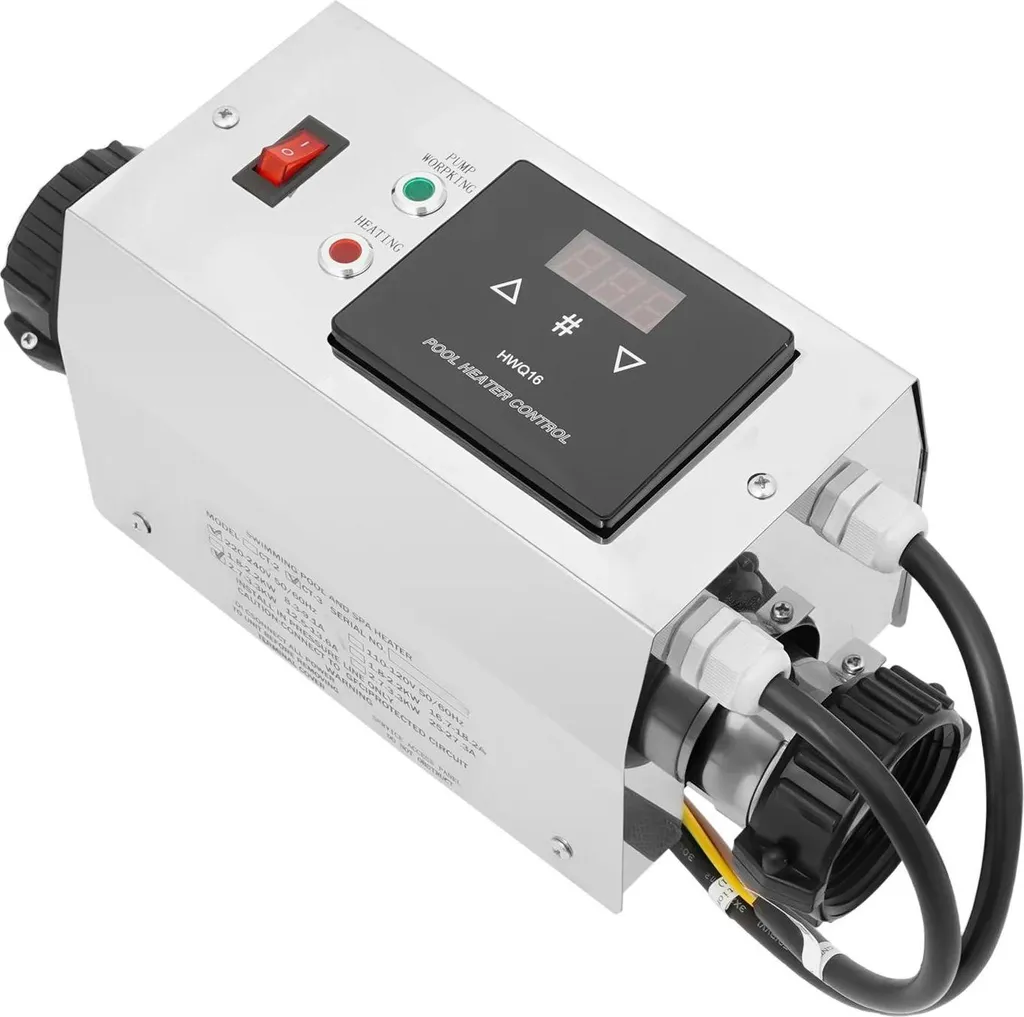 Chauffage de piscine électrique 3000W en inox pour baignade toute l'année