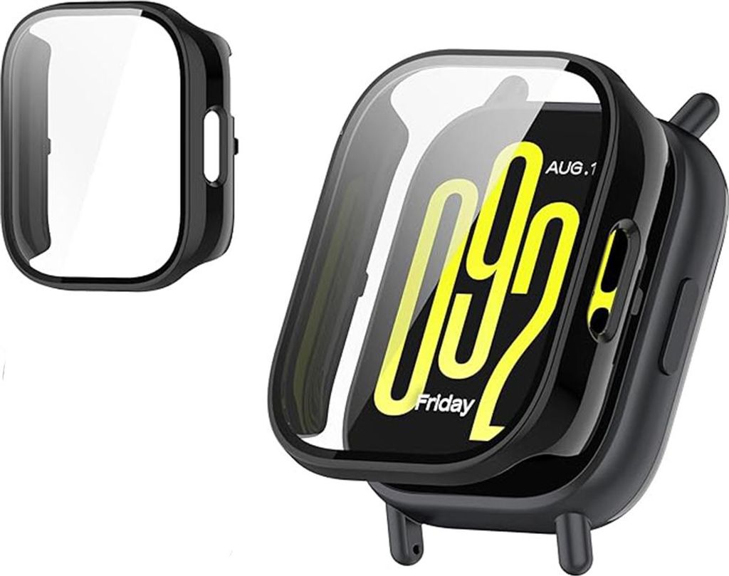 INF Redmi Watch 5 Active Case mit integriertem Displayschutz - Schwarz