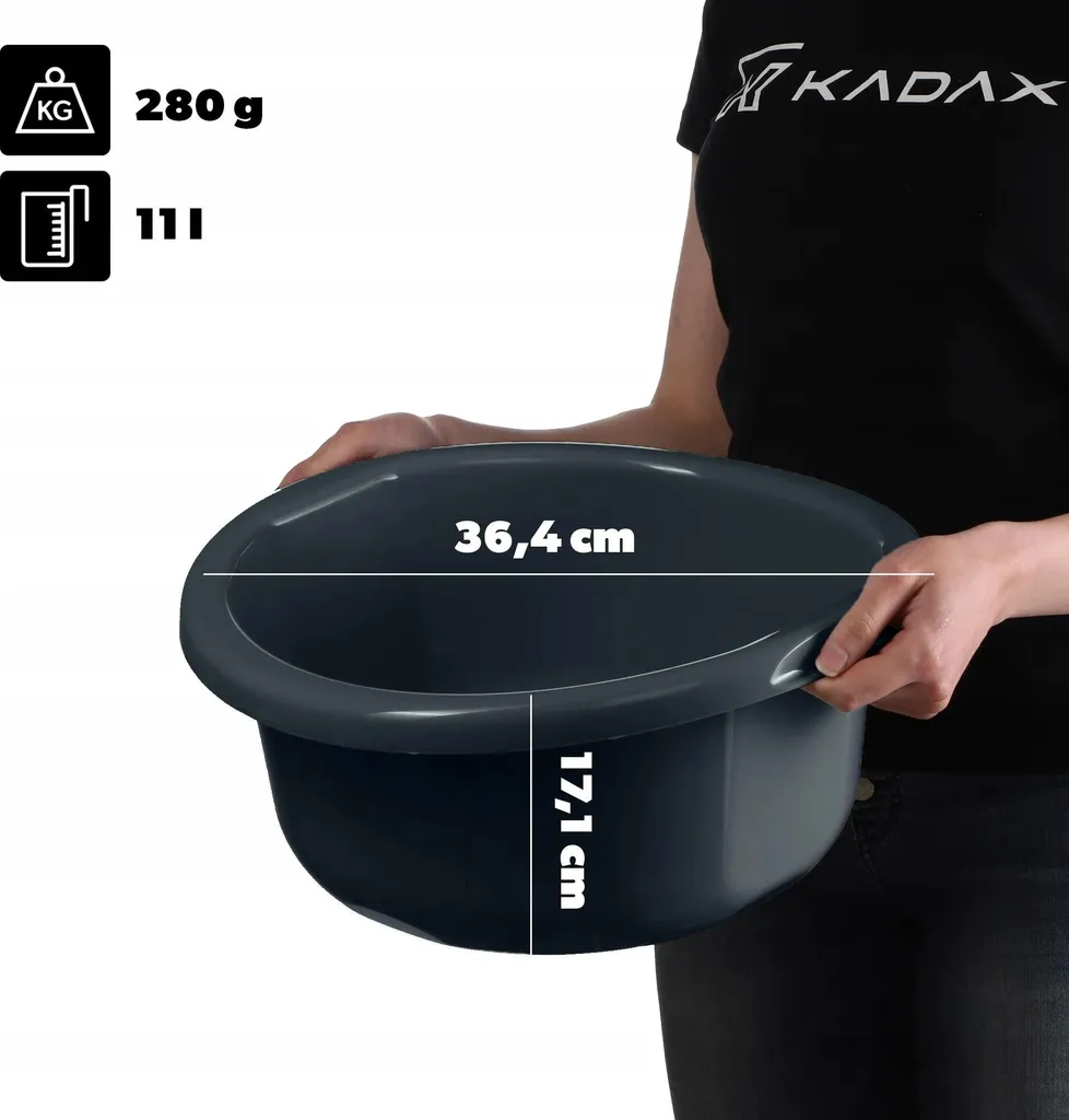 Bac à linge solide anti-douleur - Bassine ronde 11L avec poignées XXL - 3