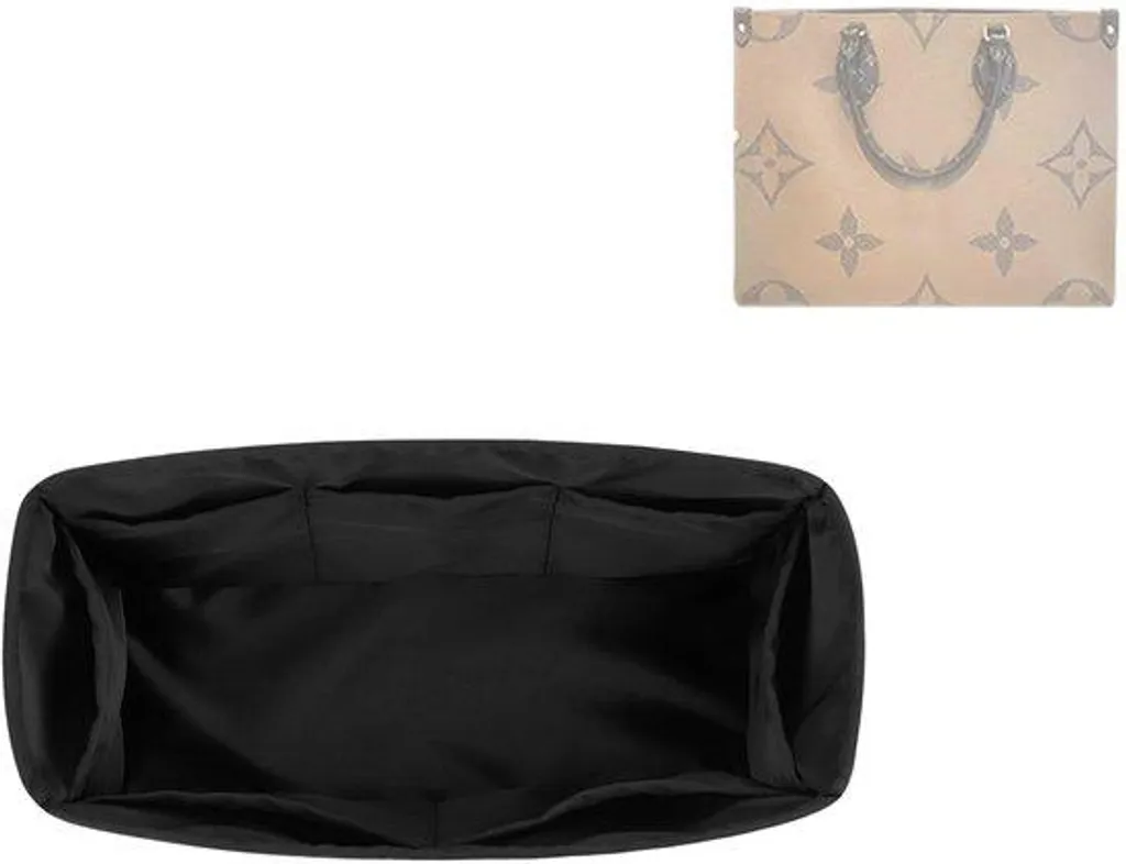 Organisateur de sac luxe en soie, insert noir souple pour OnTheGo