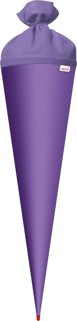 Bastel-Schultüte groß lila - 70 cm rund - extra stabil Produktbild 
