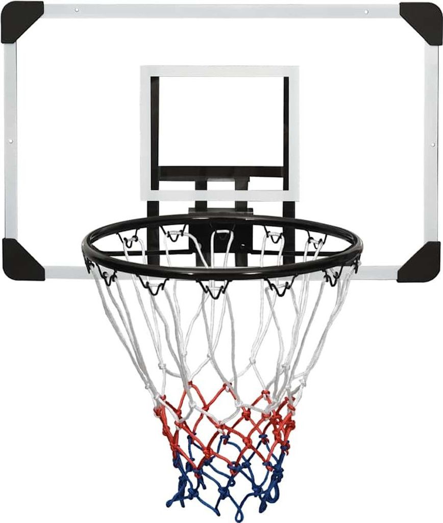 vidaXL Basketballkorb Transparent 71x45x2,5 cm Polycarbonat