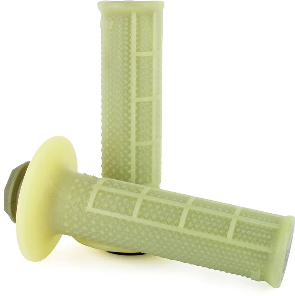 Poignées Motocross Renthal R-works Lock-on Aramid Half Waffle Jaunes