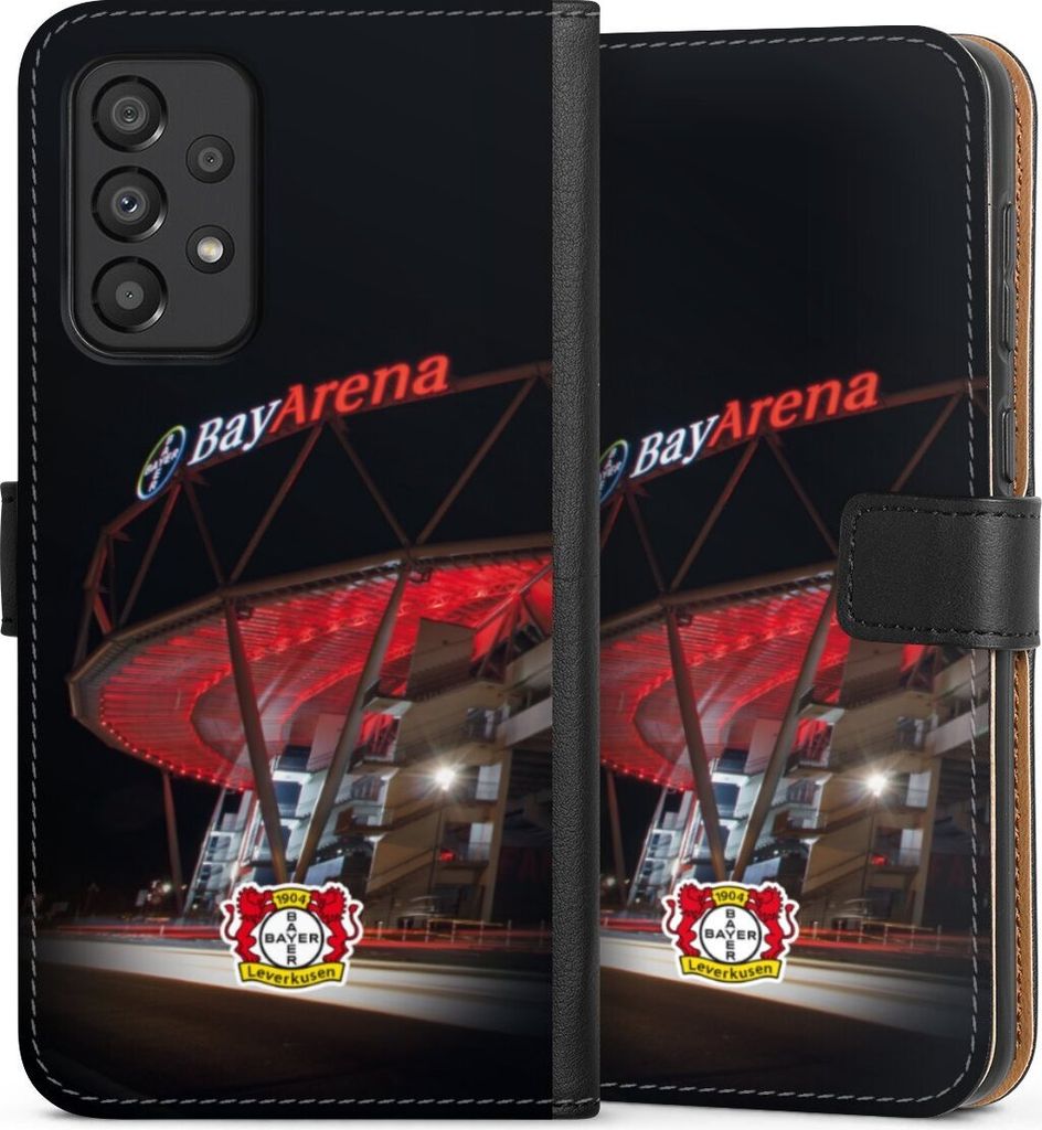 DeinDesign Klapphülle für Samsung Galaxy A33 5G Handytasche Lederhülle Tasche Bayer 04 Leverkusen Offizielles Lizenzprodukt Stadion