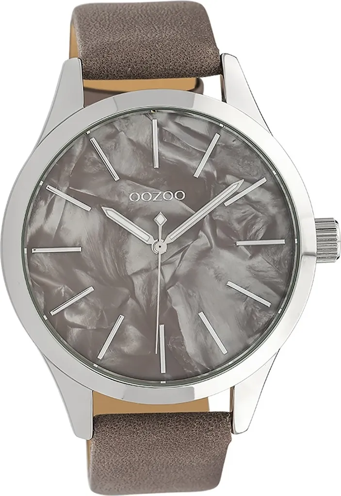 Montre femme anti-irritation bracelet textile taupe Oozoo D2UOC10073