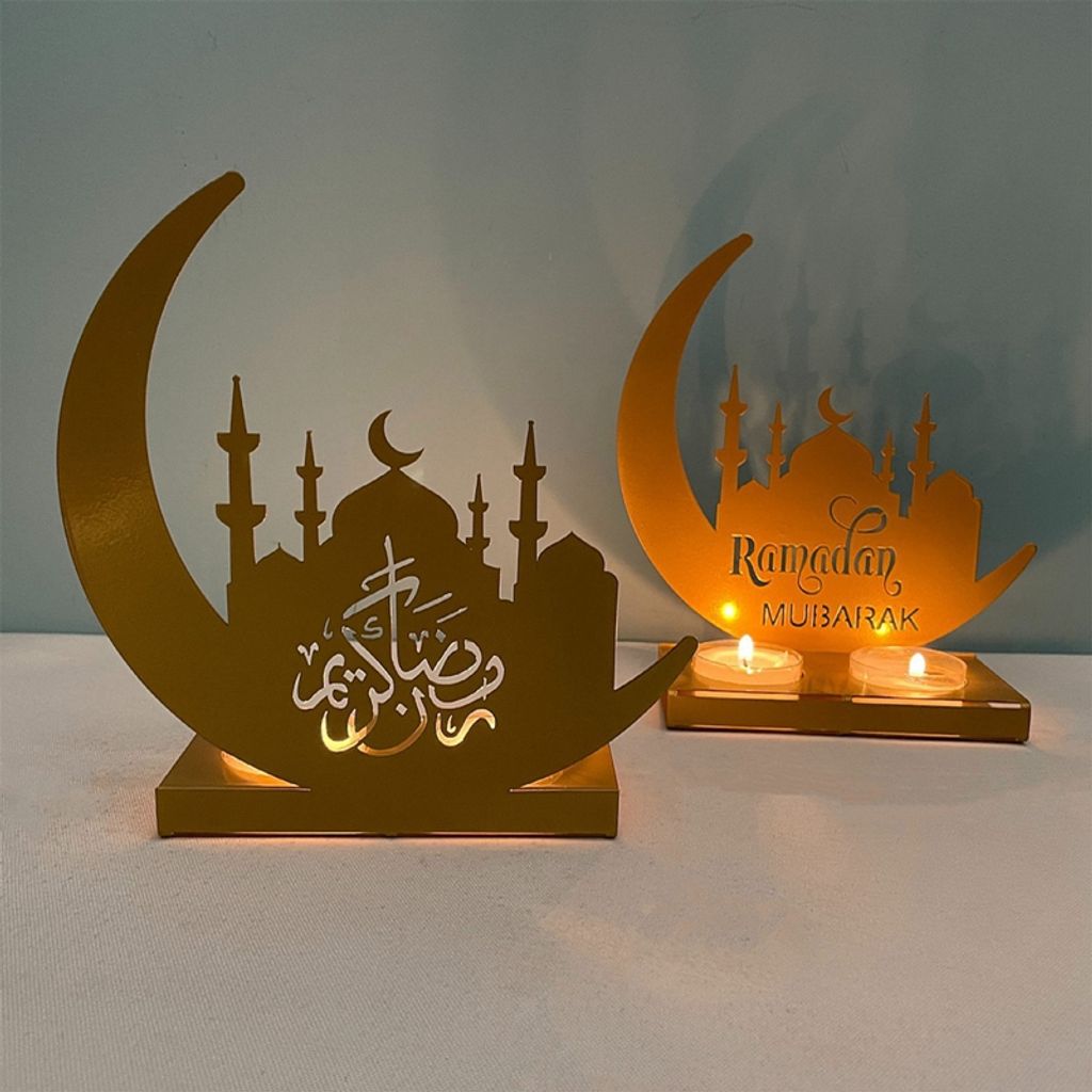 Eid Mubarak Ramadan Kerzenhalter Mond