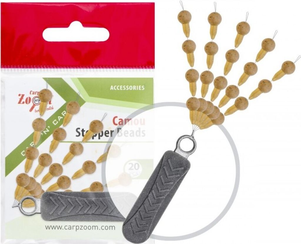 Karpfen Zoom gumový stoper Camou Stopper Perlen 20ks