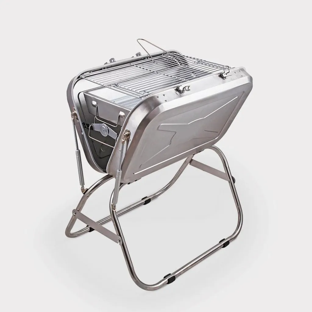Petit Barbecue Valise Charbon Pliable Portable, Idéal Balcon Beech