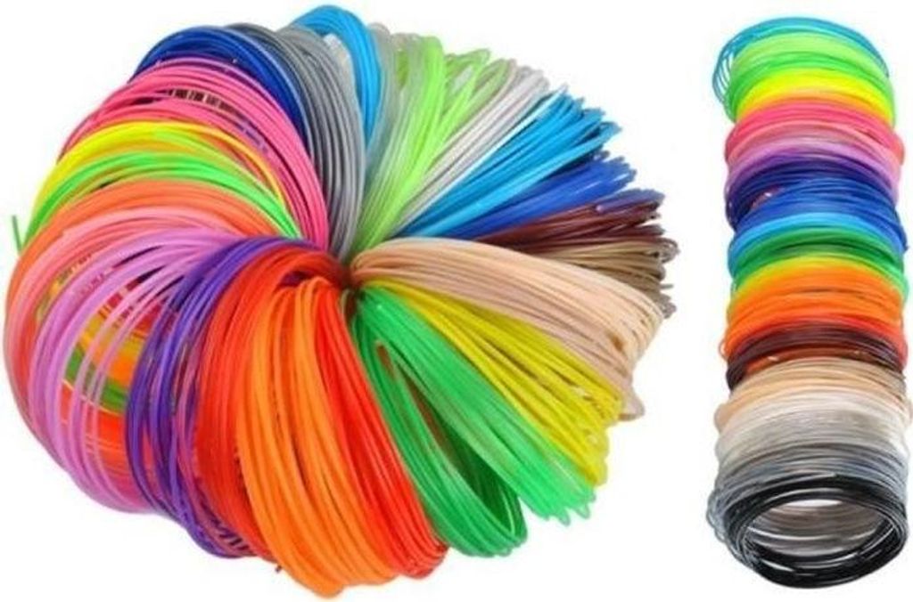 10 Stück PLA-Filament, mehrfarbiger Kunststoff, 3D-Druck, 1,75 mm x 5 m