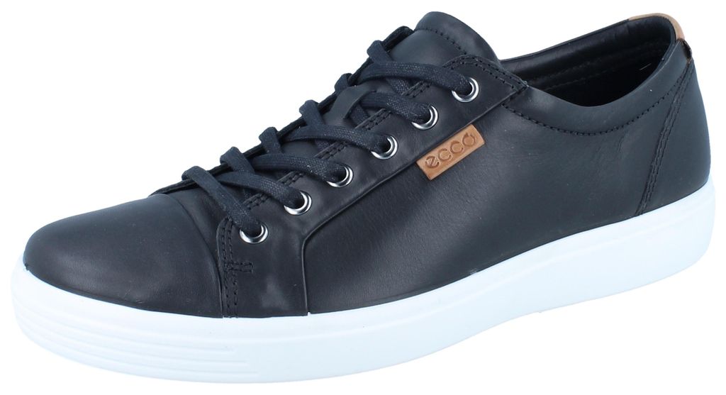 ECCO Soft 7 Herren Sneaker schwarz Glattleder - Größe: 44 Produktbild 